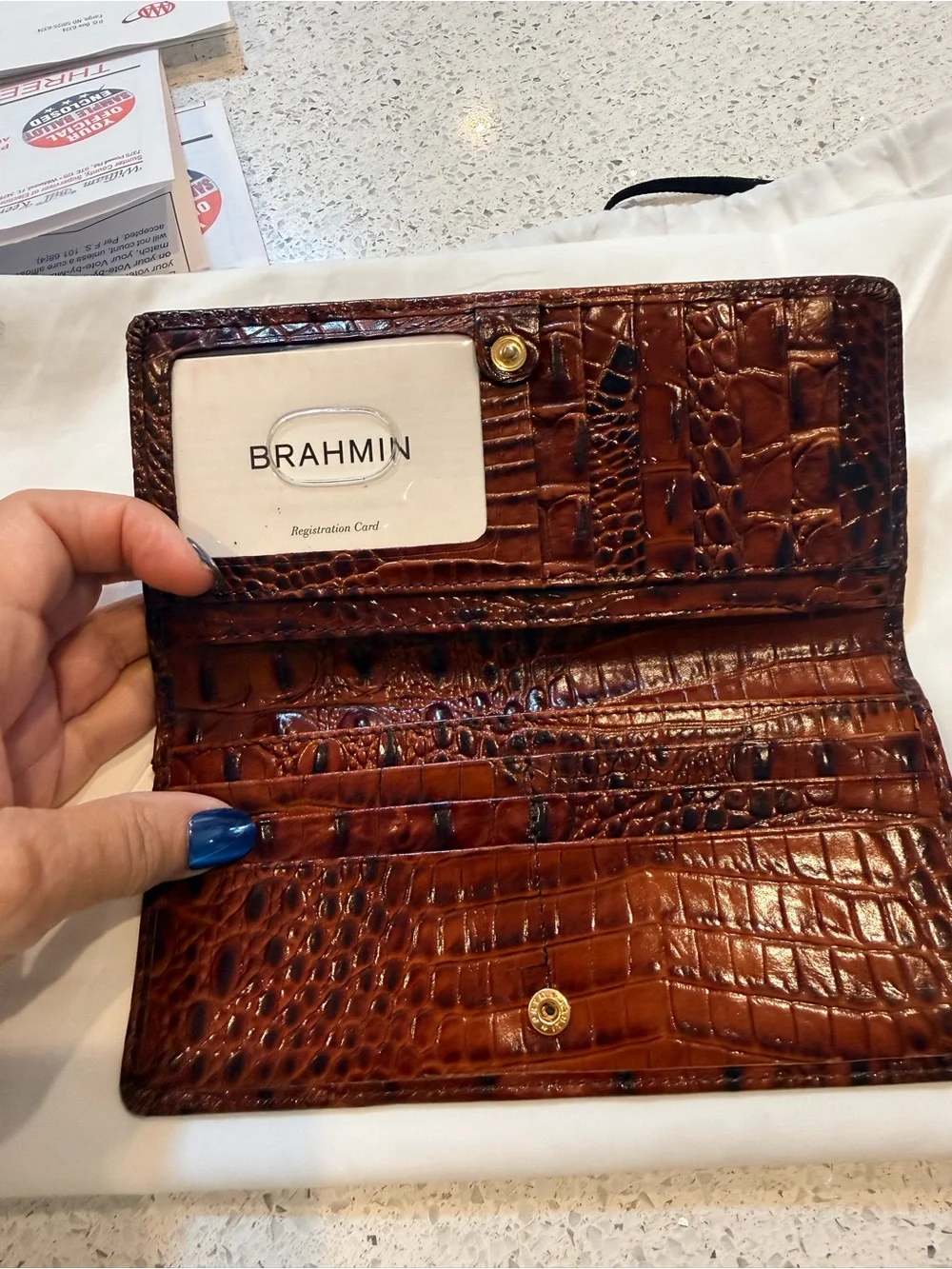 Brahmin crossbody croc